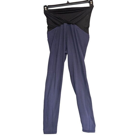 Isabel Maternity By Ingrid & Isabel XS Navy & Black Panel Leggings - Picture 2 of 5